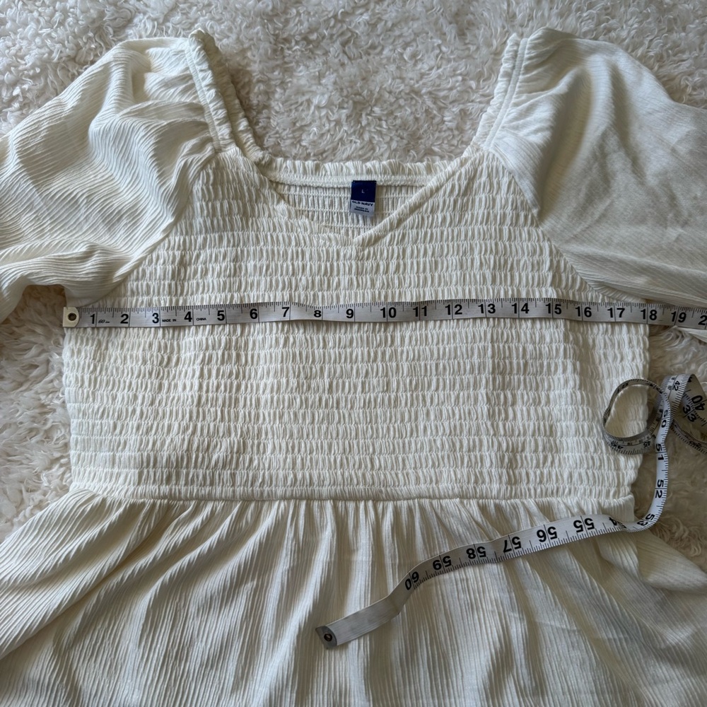 Old Navy bundle (2) Long Sleeve ruched blouse & red Balconette crop top Sz Large - Picture 4 of 15